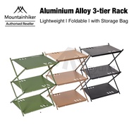 MOUNTAINHIKER Aluminium Alloy Three-Tier Rack Portable Exquisite Retractable Foldable Outdoor Camping Rack