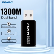 【COOL】 Fvi-Adaptador Inalámbrico De Doble Banda Receptor De Red Wifi De 1300mbps 2 4g/5ghz Usb 3 0 8
