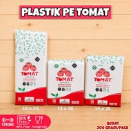 [1 pack] 10x25 PE Tomato Plastic 13x30/ 15x35 Thick Food Grade Ice Drink Bag Strong Heat and Cold Re