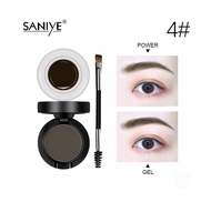 SANIYE 2IN1 Eyebrow Powder + Gel Eye Brow Cream with 2 in 1 Brush