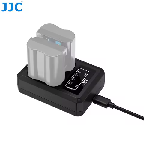 JJC Upgraded Dual Battery Charger USB-C For Nikon EN-EL15 EN-EL15a Z6 III Z6 II Z6 Z7 II Zf D850 D81