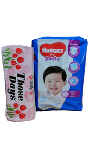 Huggies Dry Pants Diaper Xl with those days sanitary napkin