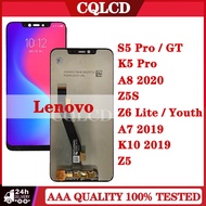 For Lenovo S5 Pro LCD K5 Pro LCD A8 2020 LCD Z5S LCD Z6 Lite Display Touch Screen Digitizer Assembly