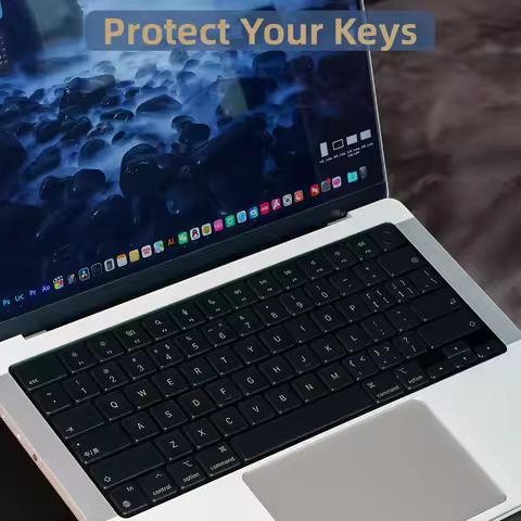 (Iso EU ) White Transparent Frosted Mbp Suitable for Apple Mac Book Pro 14-Inch 16 Model Laptop Keyb