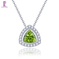 Trang Sức Lohaspie Mặt Dây Chuyền Thật 1.8 Carat Mặt Dây Chuyền Peridot Tự Nhiên Nguyên Bản Bằng Bạc