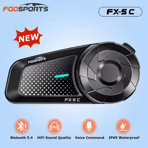 Fodsports FX-S C Helmet Bluetooth Headset,BT5.4, Motorcycle Helmet Headsets,Bluetooth Headphone