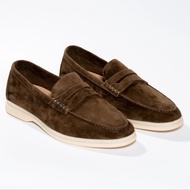 LONDON BROWN - MARSTON  รองเท้าหนังแบบสวมทรง Penny loafers หนังแพะ