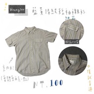 〘Wrangler〙藍黃條紋短袖襯衫✶👔