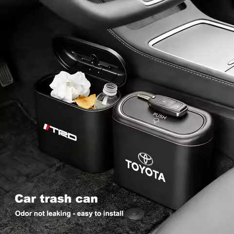 Car Garbage Bin Storage Box Auto Interior Supplies For Toyota 86 Mirai Supra Prado Alphard Crown Vel