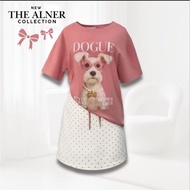 AN785-3XL Pink Shirt Set Polka Dot Skirt The Alner Label Size 3XL