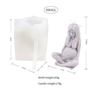 Handmade Great Gaia Goddess Statue Candle Mold 3D Silicone Mother Earth Mould Love Woman Home Gypsum