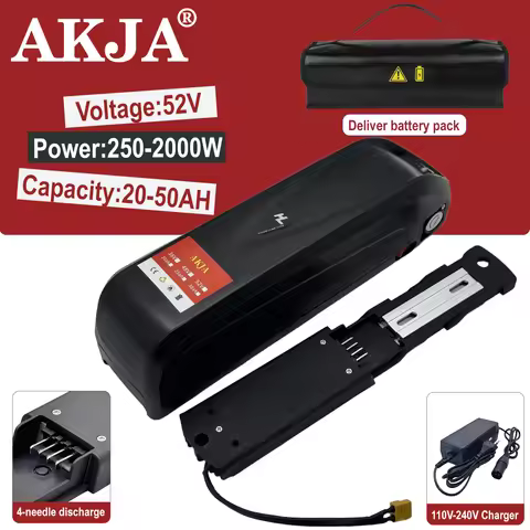 "AKJA 52V 20-30AH 18650 battery anti-theft lock 35AH BMS waterproof. 4-pin Sea Dragon, 24-hour Ship 