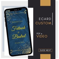 Custom eCard Digital wedding Event Invitation | PDF Video