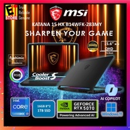 MSI Laptop Katana 15 HX AI GAMING B14WGK-283MY (i9-14900HX/16GB/1TB SSD/15.6" QHD 165HZ/NVIDIA RTX50