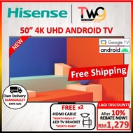 [FREE SHIPPING + 2 GIFT] Hisense 50" 55" 65" 4K Ultra HD LED GOOGLE TV (3 Years Warranty)  电视机 A6100