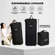 Expandable Foldable Luggage 23/31/39/45 Inch 6 Heavy Duty Wheels Bag Suitcase Water Resistant Travel