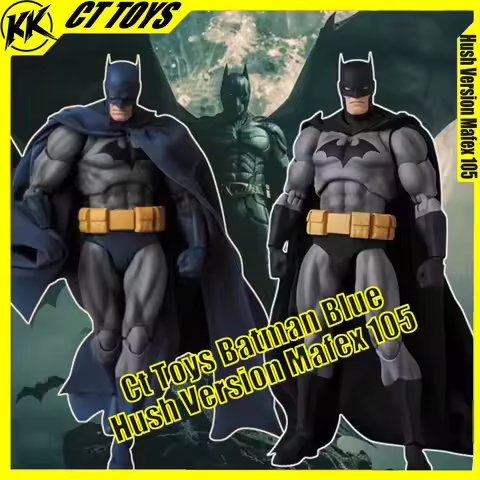 IN STOCK Ct Toys Batman Blue Hush Version Mafex 105 Black Version Dc Bat Man Anime Action Figurine M