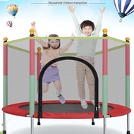 【The-Best】 1.4m Trampoline For Kids And Withprotective Net Jumping Bed Outdoor Trampolines Exercise Fitness Equipment Bed