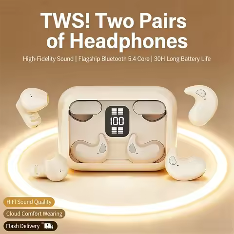 TWS In-ear Headphones HIFI Subwoofer 2-in-1 Bluetooth Headsets True Wireless HD Digital Display Twin