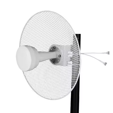 High Gain 19dBi Metal 2*2 MIMO Dish Antenna New 4G 5G Hyperbolic Dish Antenna for Communication 1700