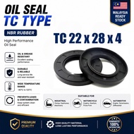 TC 22x28x4 Oil Seal NBR Rubber Double Lip Shaft Oil Seal Bearing Gearbox Engine Seal