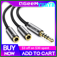 YUKYR QGeeM 3.5mm Audio Splitter Cable for Computer Jack 3.5mm 1 Male to 2 Female Mic Y Splitter AUX Cable Headset Splitter Adapter DFNFD