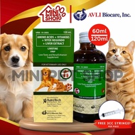 Free 3cc Syringe 60ml 120ml Livotine Syrup All Stages Adult Kitten Puppy Dog Cat Renal Supplement
