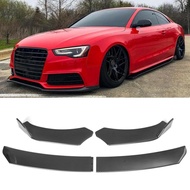 4PCS Front Bumper Lip Spoiler Side Splitter Chin Body Kit For Audi A3 A4 A5 A7 A8 B7 B8 Q7 RS5 RS6 R