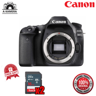 Canon EOS 80D SLR Camera Body 32 GB SD Card and Case