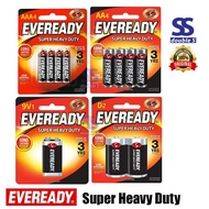 Eveready Battery/Super Heavy Duty Battery/D2/9V1/AA4/AAA4