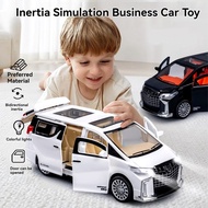1:36 Alphard MPV Metal Alloy Toys Car Model Diecast Vehicle For Boys Kids Simulation Sound Light Eff
