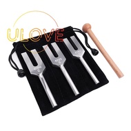 Tuning Forks Set 4096 Hz 4160 Hz 4225 Hz Tuning Forks Set Tuning Fork with Wooden Hammers and Cloth 