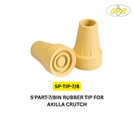2PCS SPAREPART- 7/8IN RUBBER TIP FOR AXILLA CRUTCHES