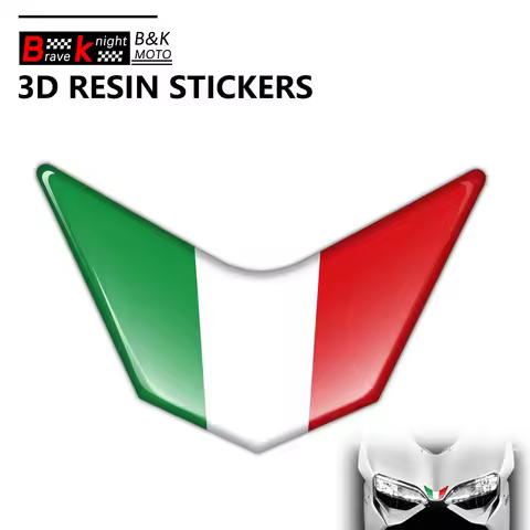 3D Reflective italy Flag Motorcycle Sticker Fit Ducati 959/969/V4 Aprilia RSV4 Benelli Vespa Waterpr