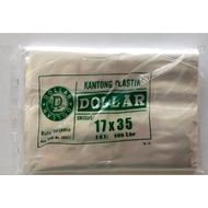 17x35 dollar plastic contains 100 sheets (5 packs)