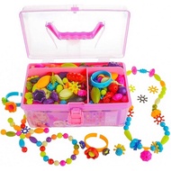 GILI Pop Beads - Jewelry Making Kit for 3 4 5 6 7 8 Year Old Little Girls - Arts and Crafts Toys for