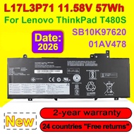 11.58V 57Wh L17L3P71 01AV478 Laptop Battery For Lenovo ThinkPad T480S Series 01AV479 01AV480 L17M3P7
