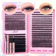 Eyelash Extension Kit, 740 strands / 200 strands, Single Eyelash, 30D + 40D + 50D, DIY Eyelash Exten