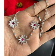 Comes with velvet box, silver necklace engraved with S925 and unpolished brand, 46 cm long chain, 3-