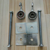 Wall-penetrating hammock hook combo (2 16p bolts + 4 square lights + 2 bearings) as shown