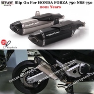 Motorcycle Exhaust For HONDA Forza 750 Nss750 Escape Modified Middle Link Pipe Carbon Fiber Muffler Carbon Fiber heat sh