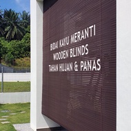 Bidai Kayu Wooden Blinds Outdoor Bidai Kayu Outdoor Tahan Panas Tahan Hujan Bamboo Blinds Roll Up Bl