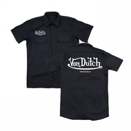 PDH von Dutch kemeja pendek baju pria wanita workshit hitam distro bandung
