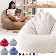 ﹍❀S/M/L/XL Ready-made Bean Bag Sofa Cover bean beg Sofa Bag Chair Cover Indoor Cover (No Filling)