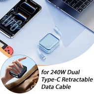 PD240W Retractable Cable USB Type C to Type C Fast Charging USB C to USB C Cable For Huawei Nova 13 