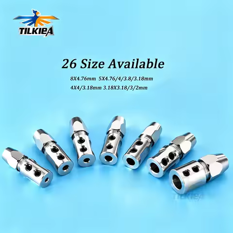 RC Boat Flexible Coupling Left/Right Stainless Steel 8*4.76mm 5*4.76/4/3.8/3.18mm 4*4/3.18mm 3.18*3.