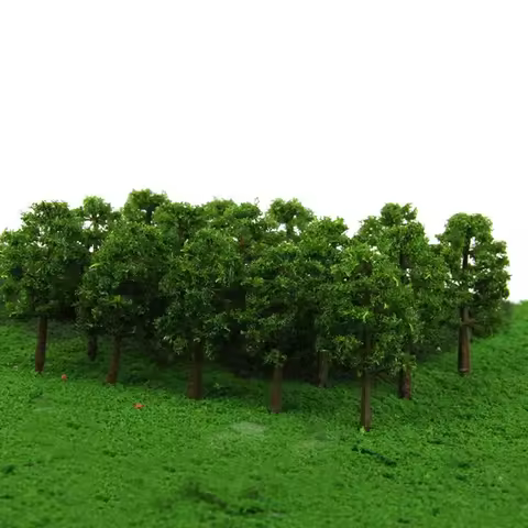 10Pcs/Bag HO Scale Trees Train Railroad Park Garden Scenery Layout Miniature Model Tree Fake Trees F