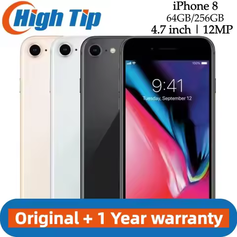 Original Apple IPhone 8 2GB RAM 64GB/256GB Hexa-Core 3D Touch ID 4G LTE WIFI 12.0MP Camera 4.7" Fing