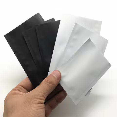 200pcs Matte White/Black Open Top Aluminium Foil Bag DIY Drip Coffee Powder Tea Biscuit Candy Chocol