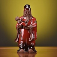 創意陶瓷福祿壽三星擺件客廳玄關博古架裝飾品擺設長輩生日送禮品